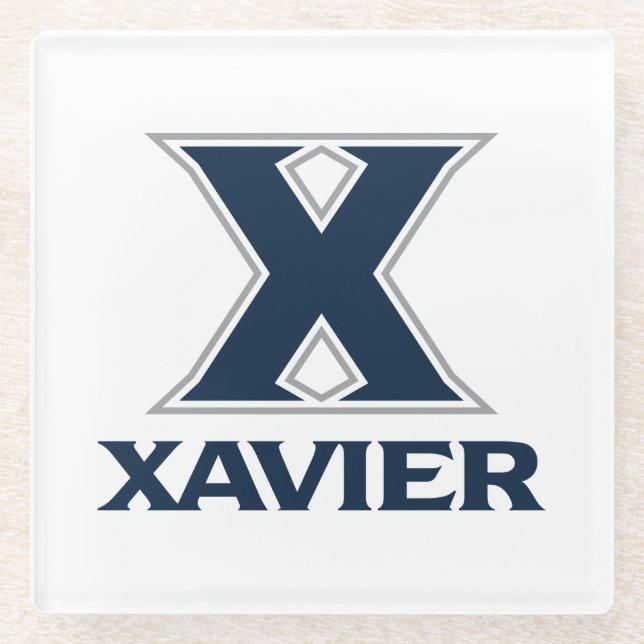 Xavier University Glass Coaster (Front)
