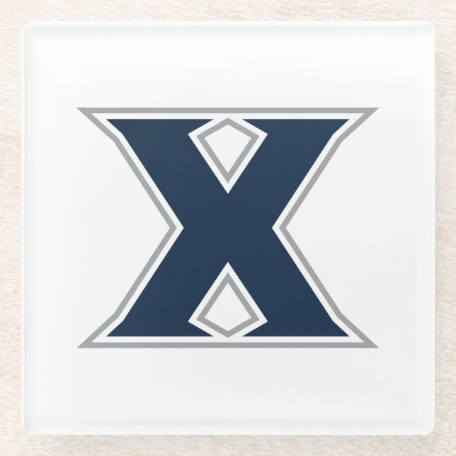 Xavier University Glass Coaster (Front)