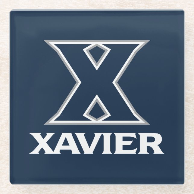 Xavier University Glass Coaster (Front)