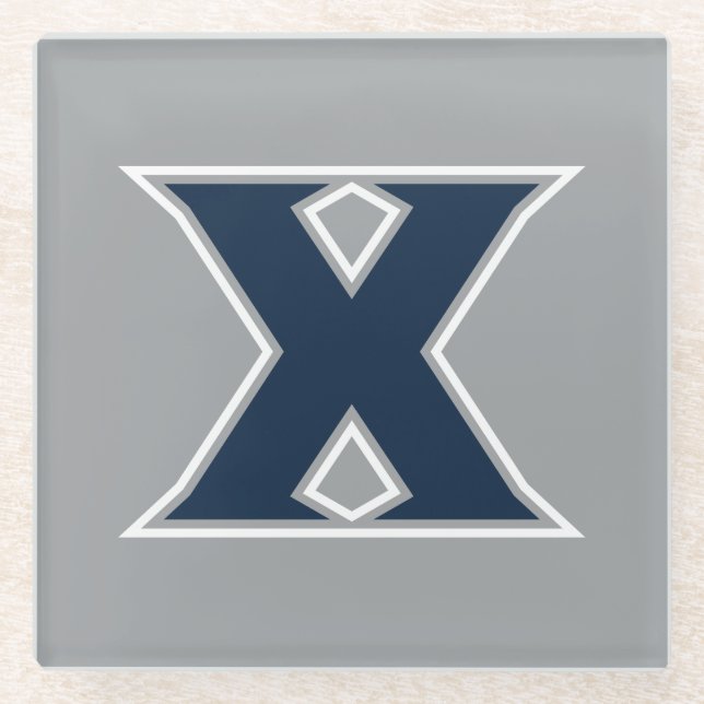 Xavier University Glass Coaster (Front)