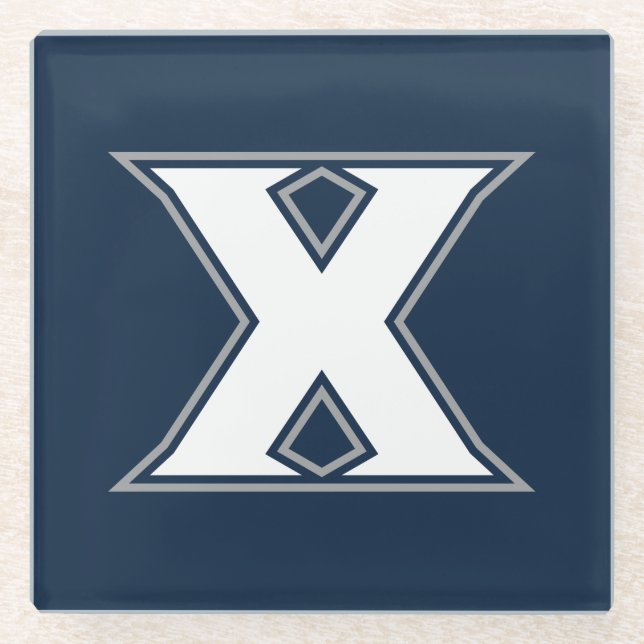 Xavier University Glass Coaster (Front)