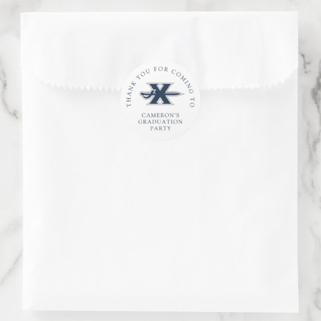 Xavier University Graduation Classic Round Sticker (Bag)
