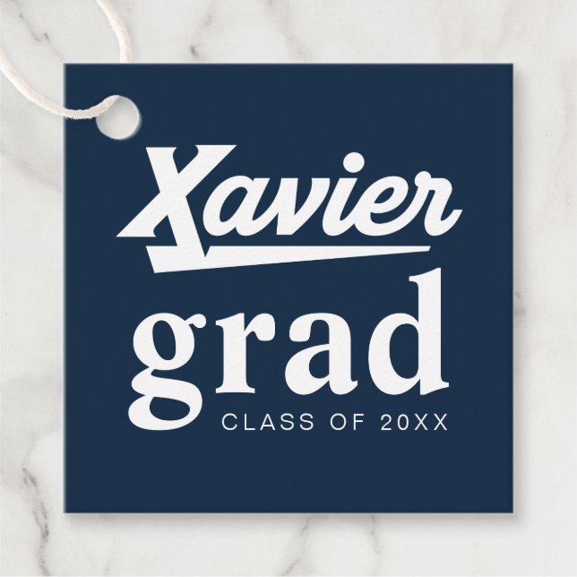 Xavier University Graduation Favor Tags (Front)