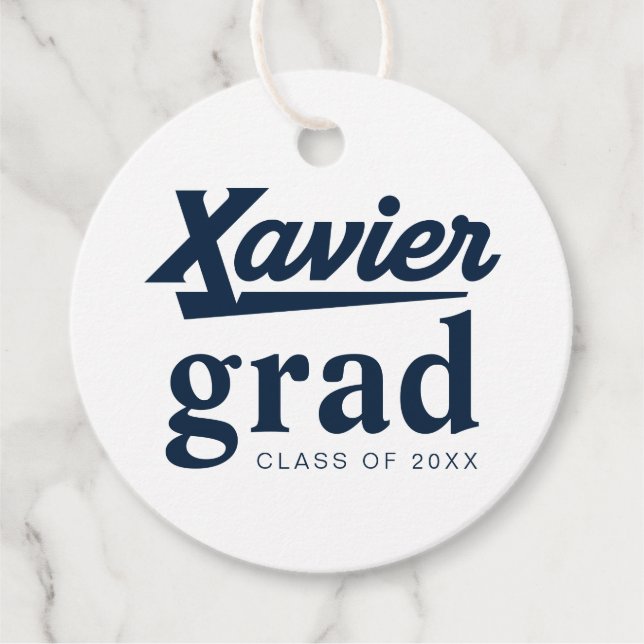Xavier University Graduation Favor Tags (Front)
