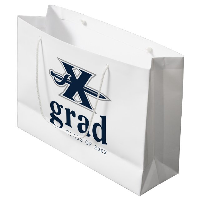 Xavier University Graduation Large Gift Bag (Front Angled)