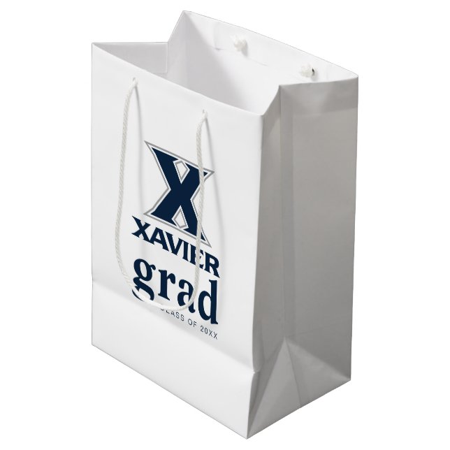 Xavier University Graduation Medium Gift Bag (Front Angled)