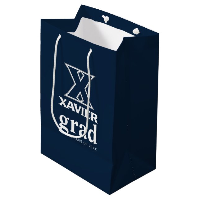 Xavier University Graduation Medium Gift Bag (Front Angled)