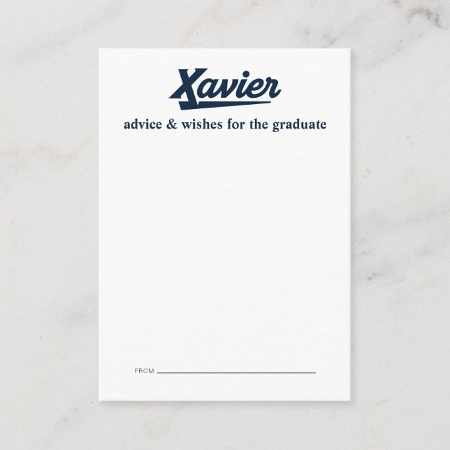 Xavier University Graduation Note Card (Front)
