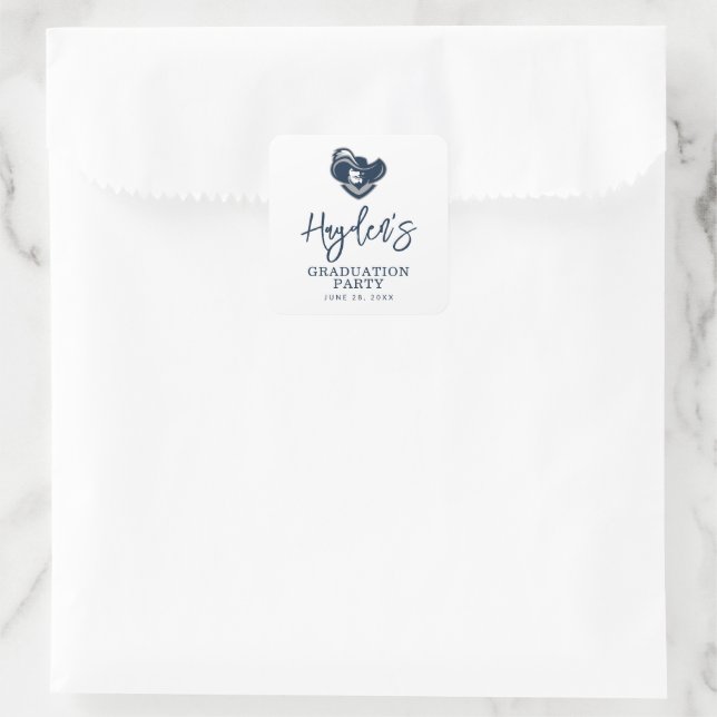 Xavier University Graduation Square Sticker (Bag)