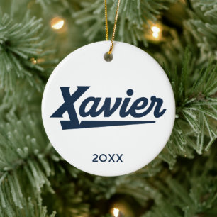 Xavier University Holiday Ceramic Ornament