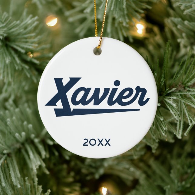 Xavier University Holiday Ceramic Ornament (Tree)
