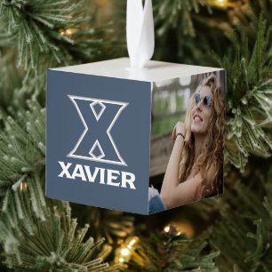 Xavier University Holiday Cube Ornament
