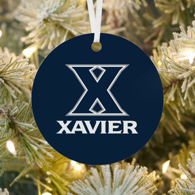 Xavier University Holiday Metal Ornament (Insitu)