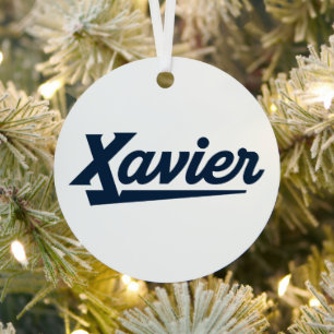 Xavier University Holiday Metal Ornament