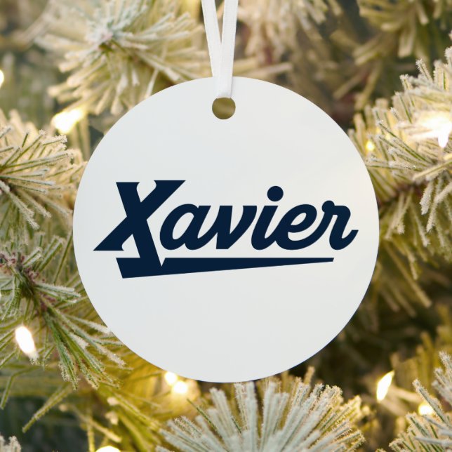 Xavier University Holiday Metal Ornament (Insitu)
