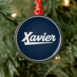 Xavier University Holiday Metal Ornament