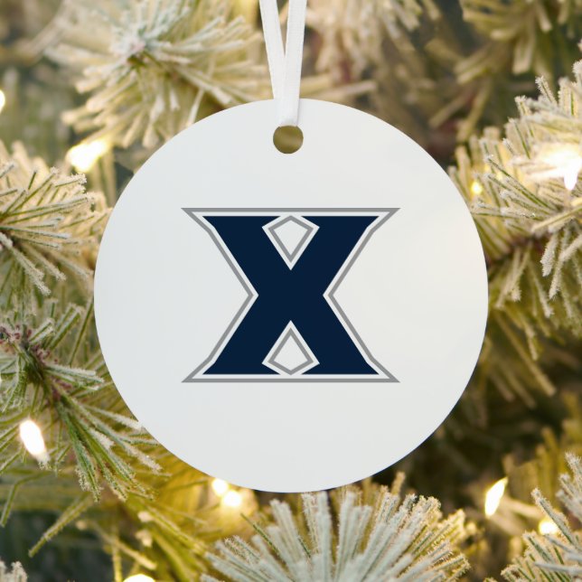 Xavier University Holiday Metal Ornament (Insitu)