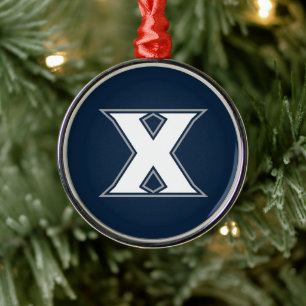 Xavier University Holiday Metal Ornament