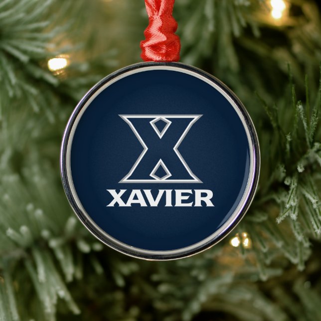 Xavier University Holiday Metal Ornament (Tree)