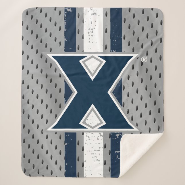 Xavier University Jersey Sherpa Blanket (Front)