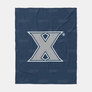 Xavier University Logo Watermark Fleece Blanket