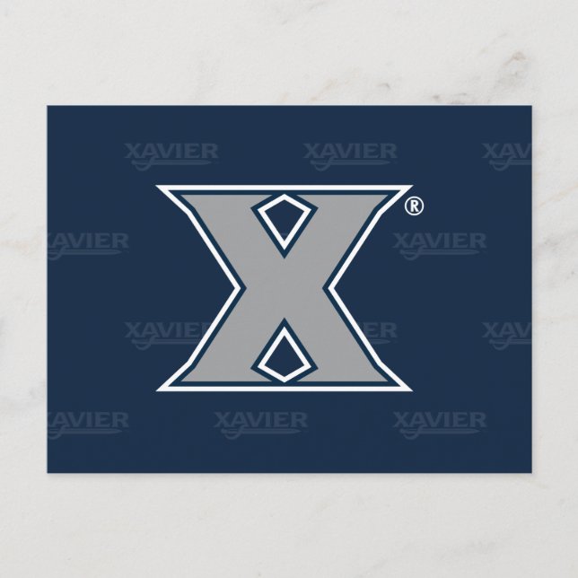 Xavier University Logo Watermark Invitation Postcard (Front)