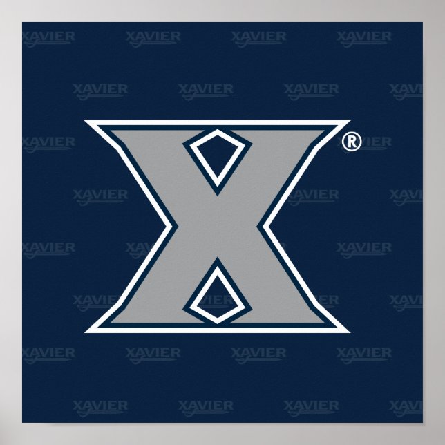 Xavier University Logo Watermark Poster (Front)
