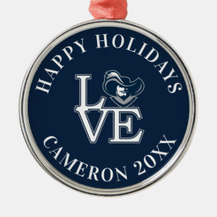 Xavier University Love Metal Ornament