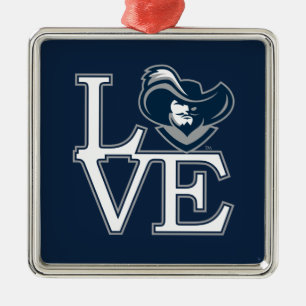Xavier University Love Metal Ornament