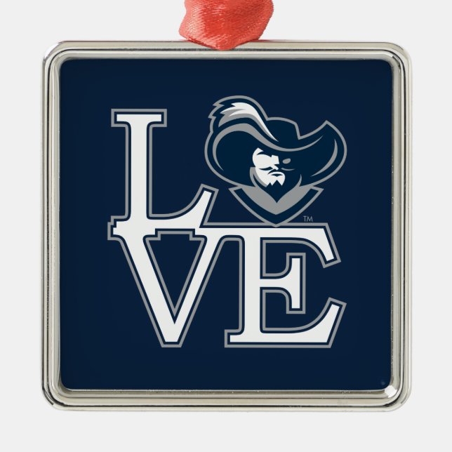 Xavier University Love Metal Ornament (Front)