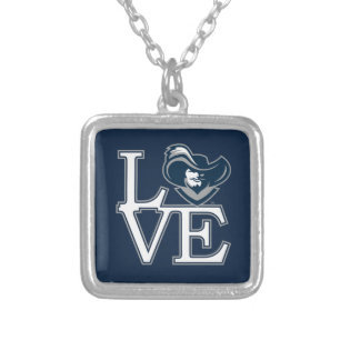Xavier University Love Silver Plated Necklace