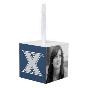 Xavier University Mark Cube Ornament