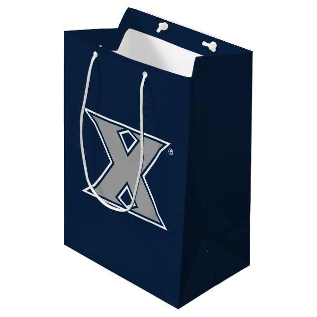 Xavier University Mark Medium Gift Bag (Front Angled)