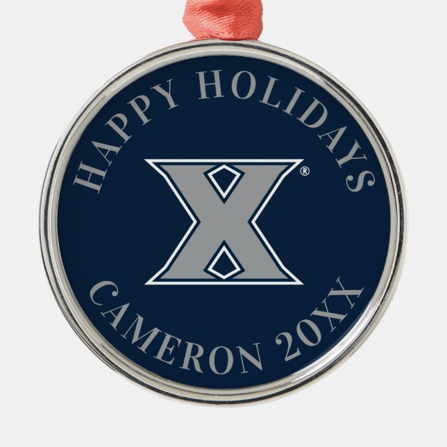 Xavier University Mark Metal Ornament (Front)
