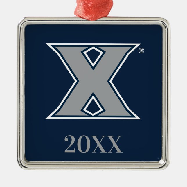 Xavier University Mark Metal Ornament (Front)