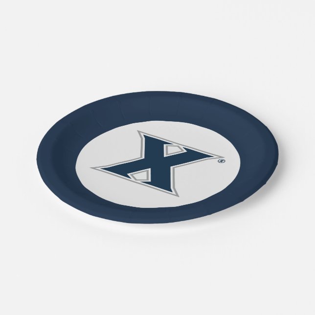Xavier University Mark Paper Plates (Angled)