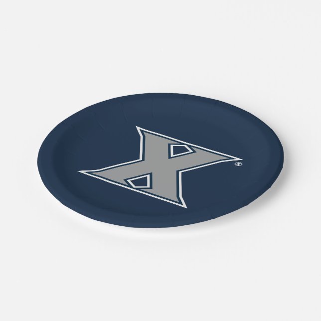 Xavier University Mark Paper Plates (Angled)