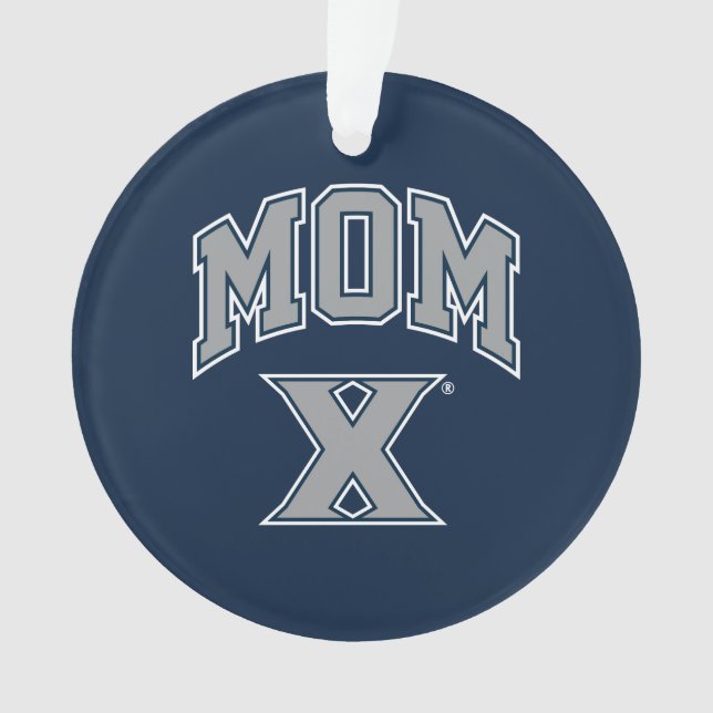 Xavier University Mom Ornament (Front)
