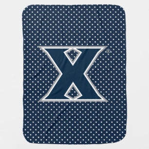 Xavier University Polka Dot Pattern Baby Blanket
