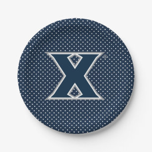 Xavier University Polka Dot Pattern Paper Plates