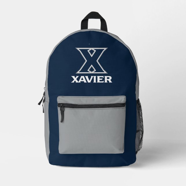 Xavier University Printed Backpack (Front)