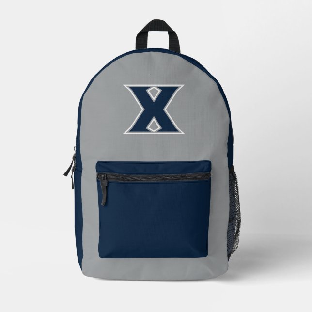 Xavier University Printed Backpack (Front)