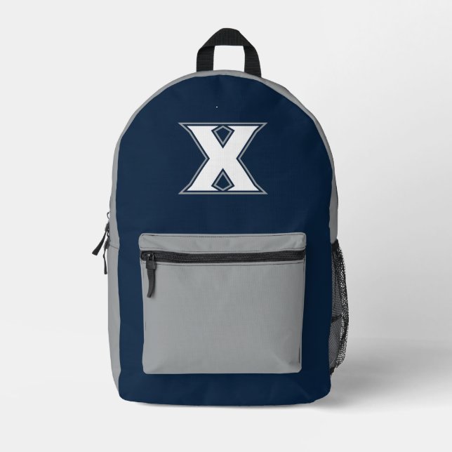 Xavier University Printed Backpack (Front)
