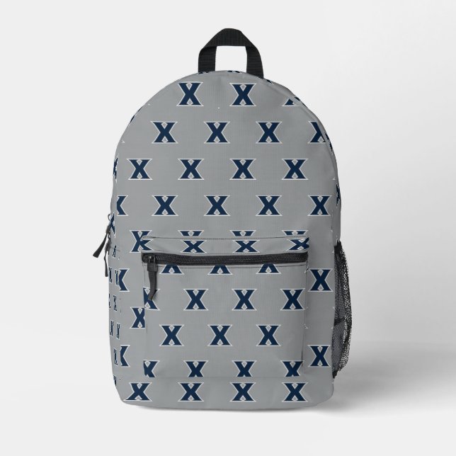 Xavier University Printed Backpack (Front)