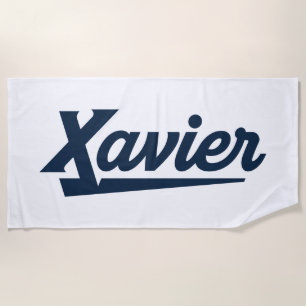 Xavier University Script Beach Towel