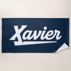 Xavier University Script Beach Towel