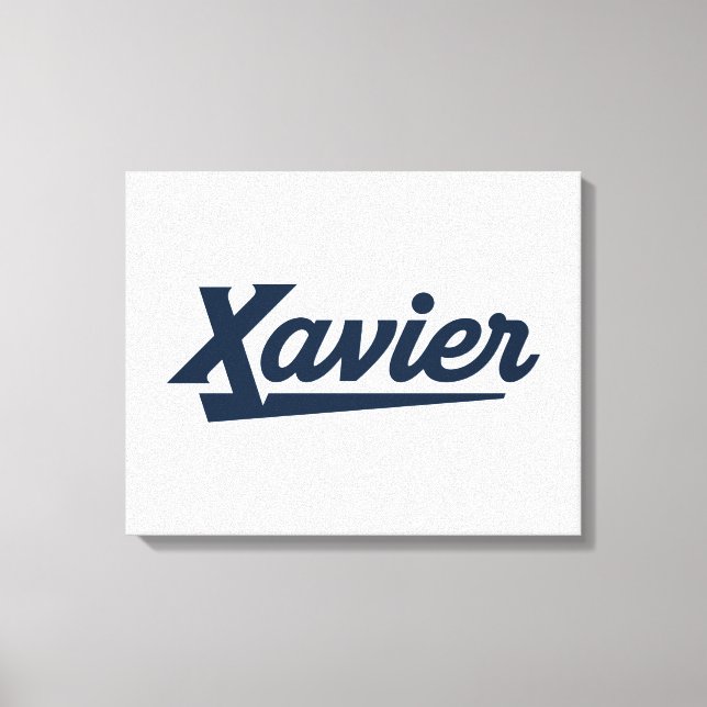 Xavier University Script Canvas Print (Front)