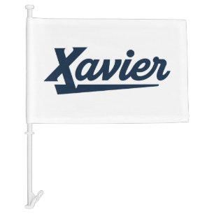 Xavier University Script Car Flag