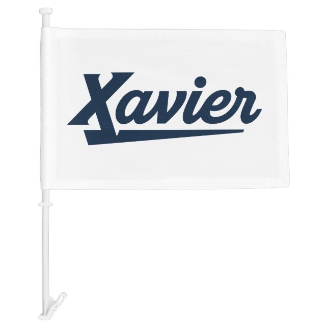 Xavier University Script Car Flag (Front)