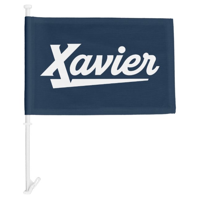 Xavier University Script Car Flag (Front)